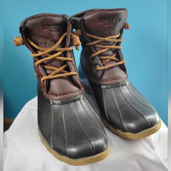 Sperry's | Big Kid's Saltwater Duck Boot | Brown Girl's Size US 4 - Picture 2 of 6